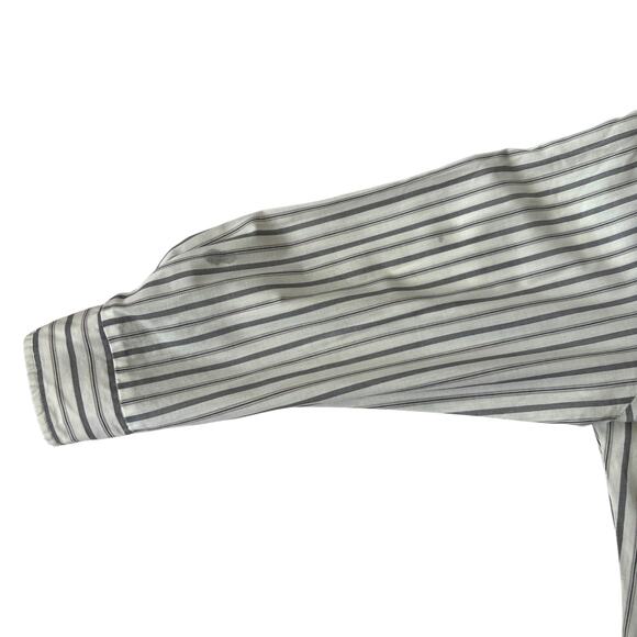 Victoria Jones Petite Striped Button-Down Shirt - Picture 5 of 9